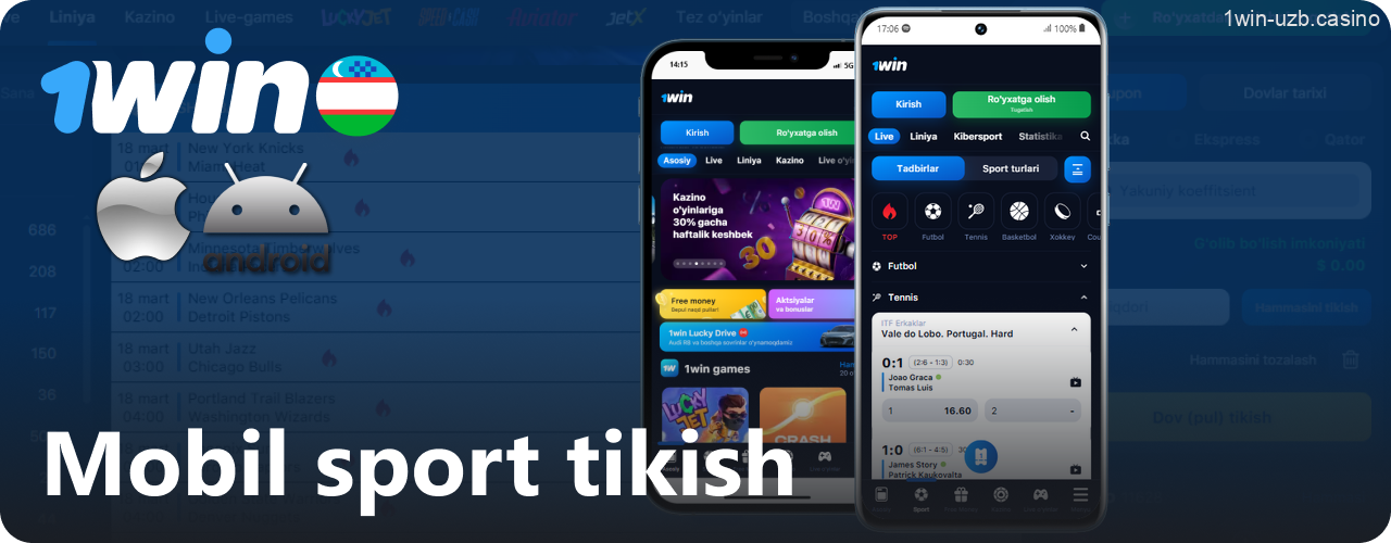1Win O‘zbekistonda mobil sport tikish imkoniyati