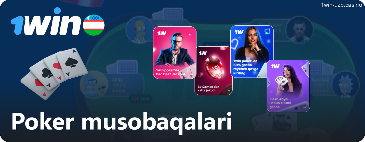 1win kazinosida poker turnirlari