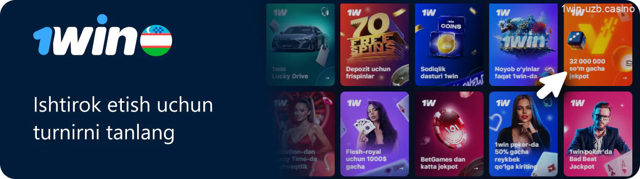 1win turniriga ro'yxatdan o'tish