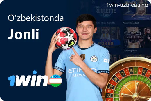1win jonli kazino va sport tikish bo'yicha imkoniyatlar