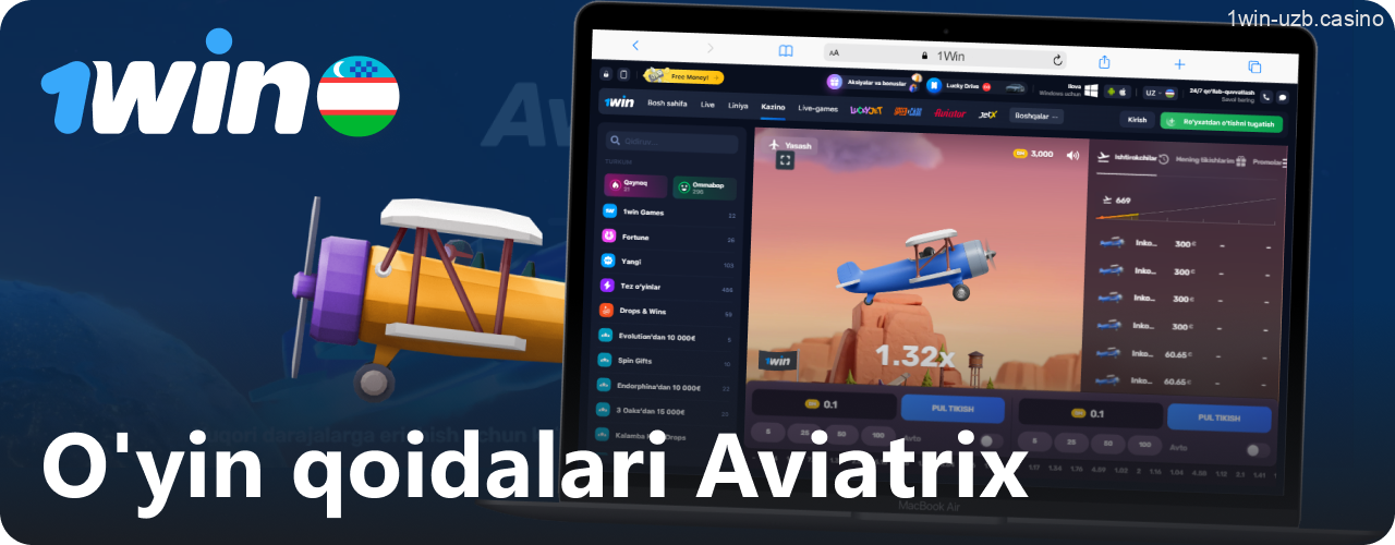 1Win Aviatrix o'yini qoidalari haqida bilib oling