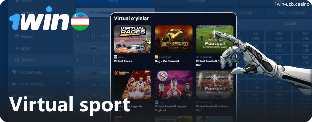 1Win virtual sport o‘yinlari