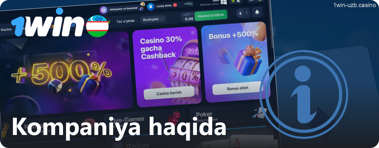 1Win kompaniyasi haqida batafsil ma’lumot