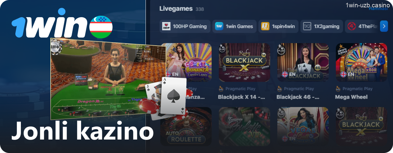 1Win jonli kazino bo‘limi