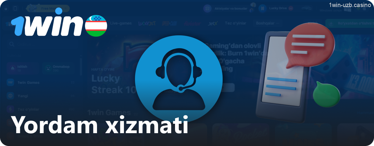 1Win O‘zbekistonda qo‘llab-quvvatlash xizmati