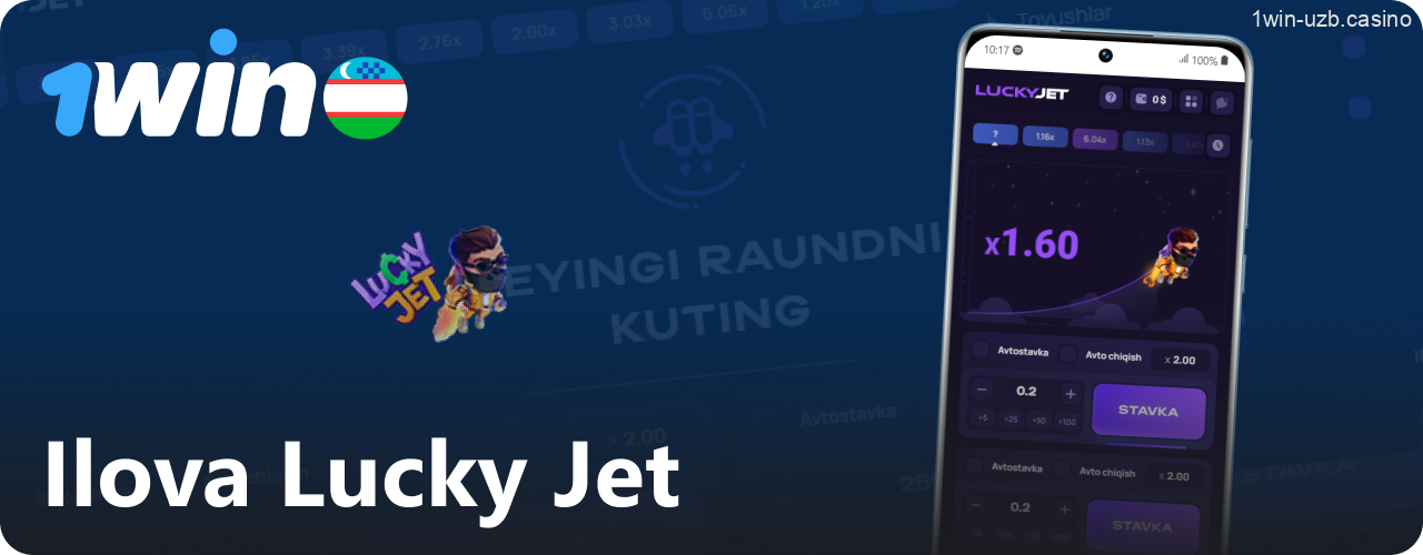 1Win Lucky Jet ilovasini mobil qurilmangizda o'rnating