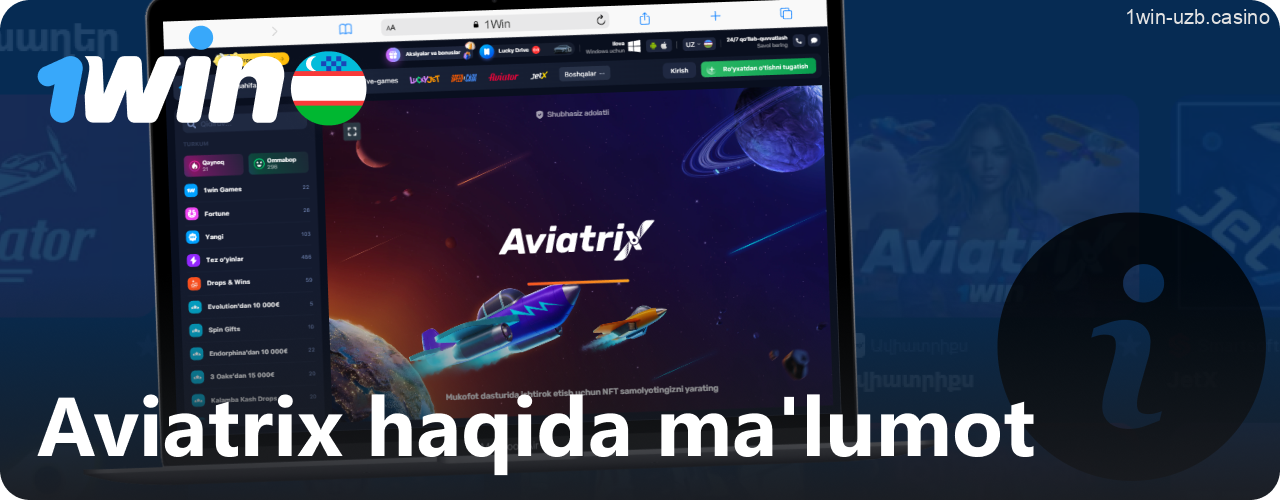 1Win Aviatrix o'yini haqida kerakli ma'lumotlar