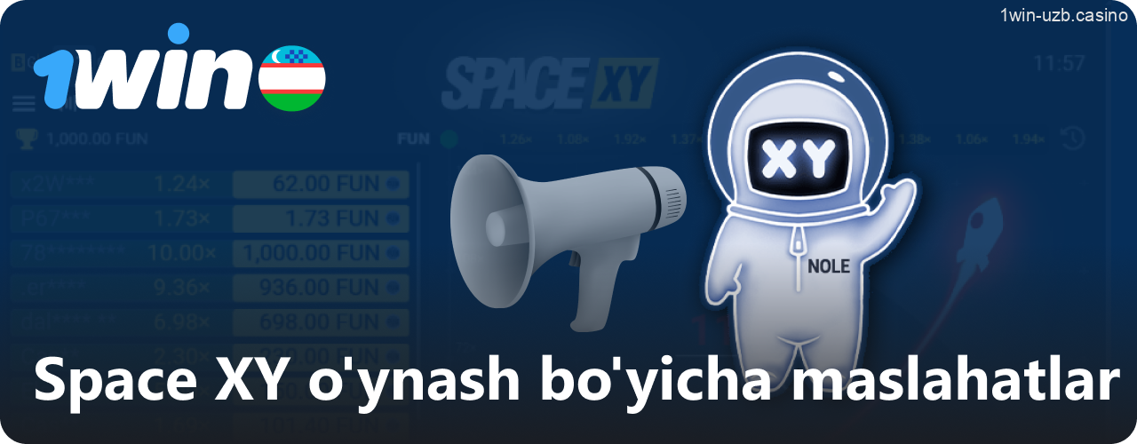 O'zbekistondagi o'yinchilar uchun 1Win Space XY o'ynash bo'yicha foydali maslahatlar