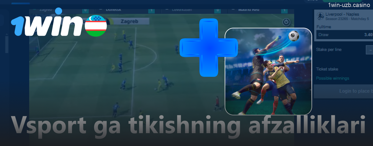 Vsport 1Win da o'ynashning foydalari va afzalliklari