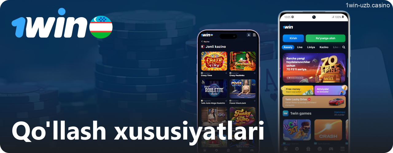 1Win ilovasining ishlash va foydalanish imkoniyatlari