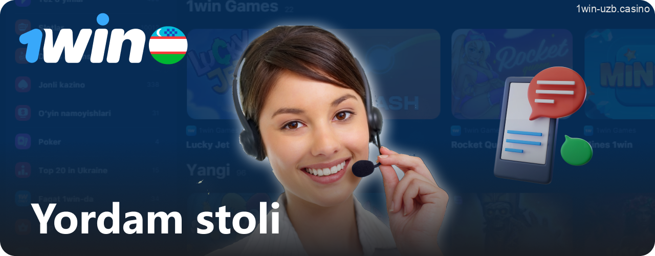 O'zbek o'yinchilari uchun 1Win qo‘llab-quvvatlash xizmati
