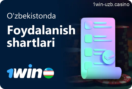 O'zbekistonda 1Win foydalanuvchi shartlari