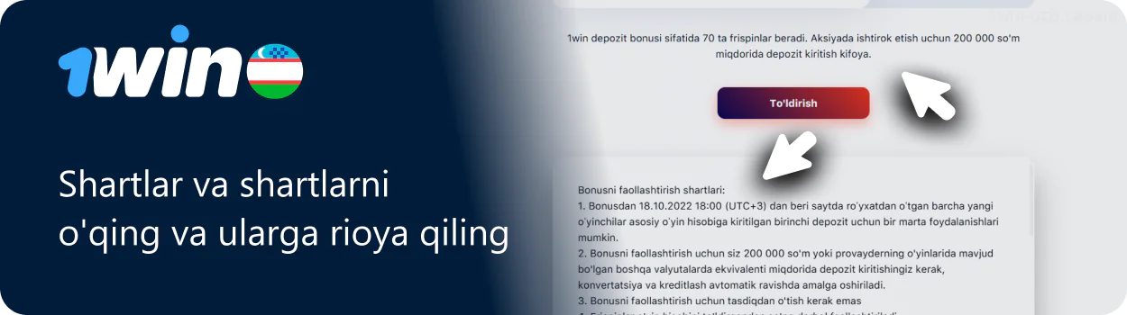 Shartlarni o‘qing va ularni bajaring