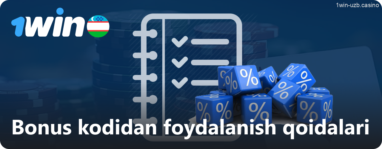 O‘zbekistonda 1Win bonus kodidan foydalanish tartibi