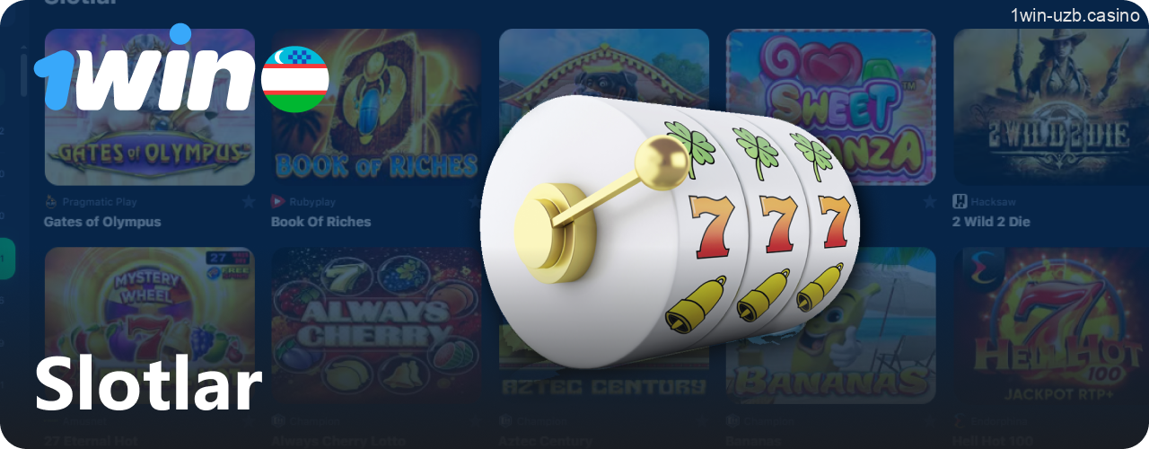 1win kazinosidagi eng qiziqarli slot o'yinlari.