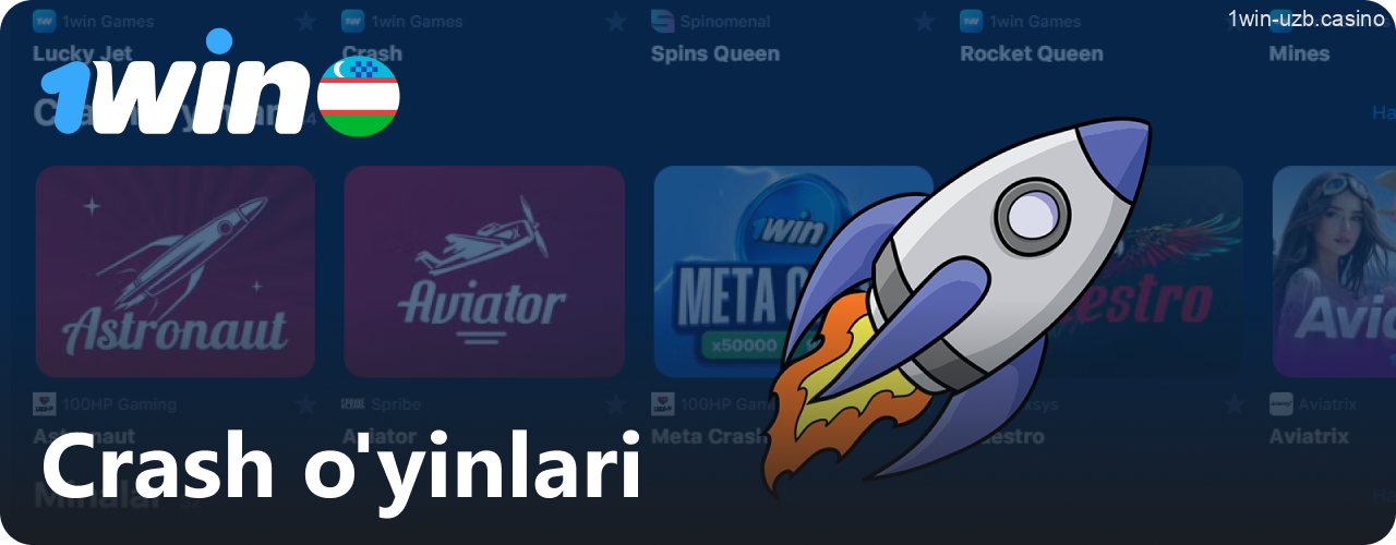 1win kazinosidagi mashhur crash o'yinlari